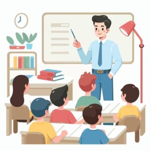 Ilustrasi Guru mengajar