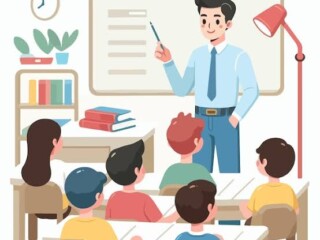 Ilustrasi Guru mengajar